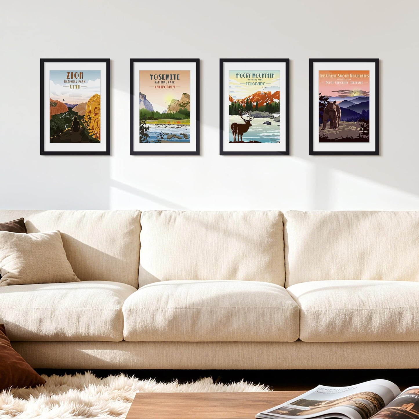 upsimples 12x17 Picture Frame, Display Pictures 10x14 with Mat or 12x17 Without, Wall Hanging Photo Frame, Black, 1 Pack
