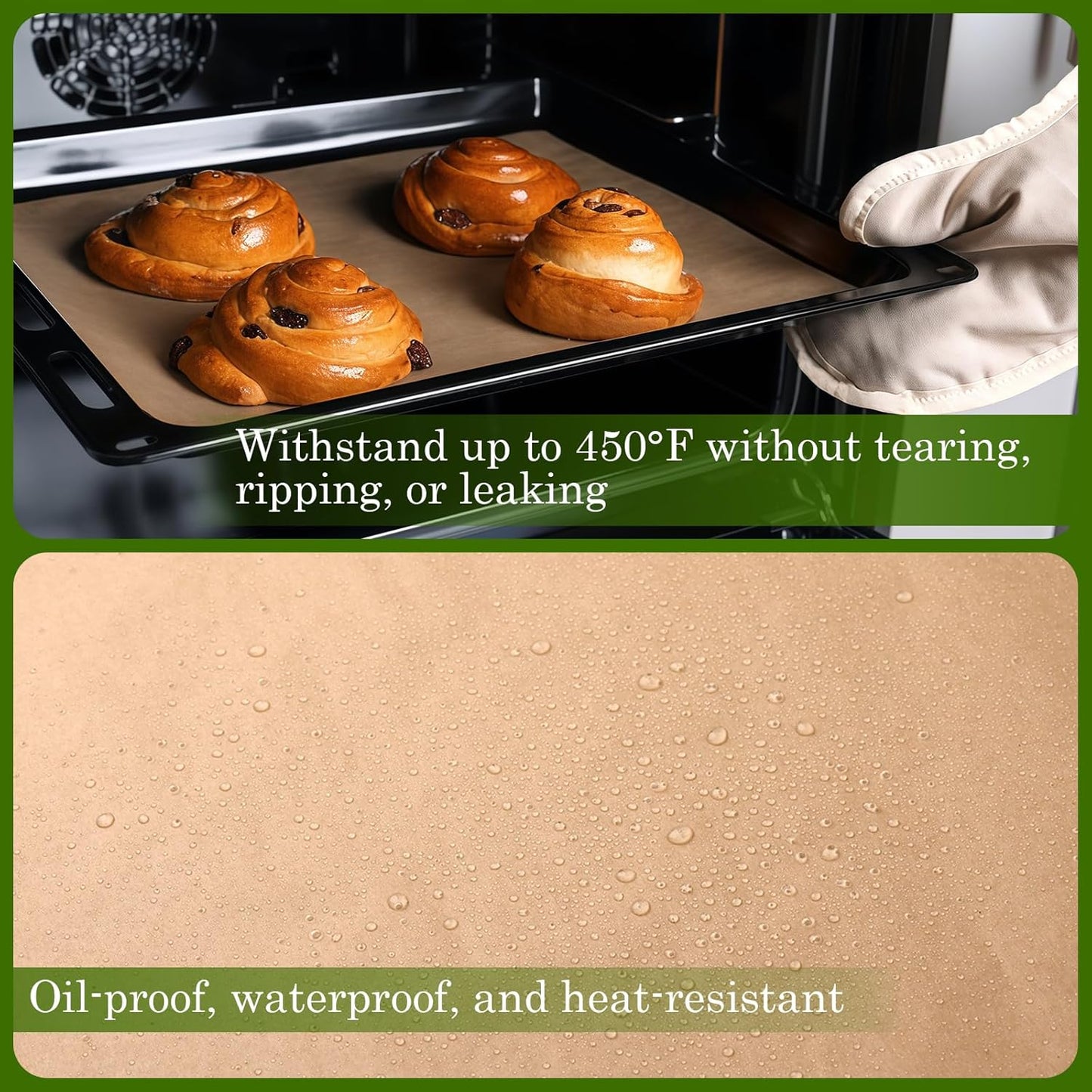 WMKGG Non-Stick Parchment Paper Sheets - 190 PCS Precut for Baking, Grilling & Air Frying | 8x12 Inches