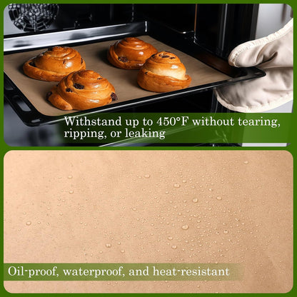 WMKGG Non-Stick Parchment Paper Sheets - 190 PCS Precut for Baking, Grilling & Air Frying | 8x12 Inches