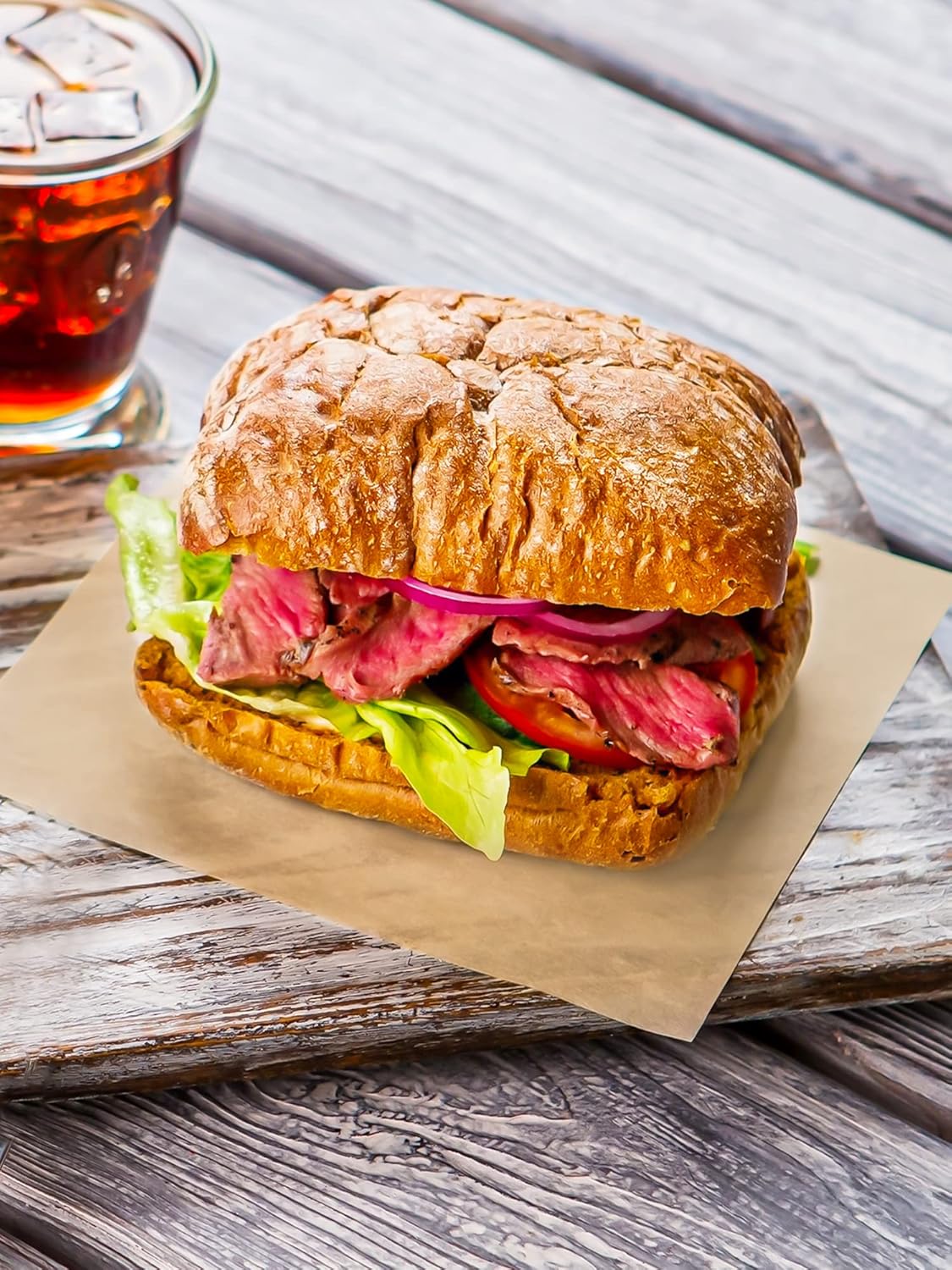 SMARTAKE Wax Paper - 6 x 6 Inches Non-Stick Hamburger Patty Paper | 1000 Pcs for Food Wrapping & Parties