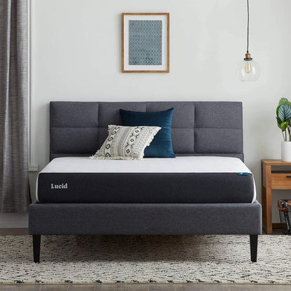 Lucid 8 Inch Memory Foam Mattress - Medium Firm - Bamboo Charcoal & Cooling Gel - Twin Size