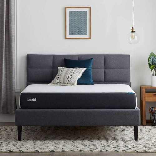 Lucid 8 Inch Memory Foam Mattress - Medium Firm - Bamboo Charcoal & Cooling Gel - Twin Size