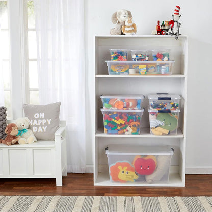 Rubbermaid Clear Storage Bins - Stackable 16-Pack with Latching Lids | BPA-Free, Made in USA