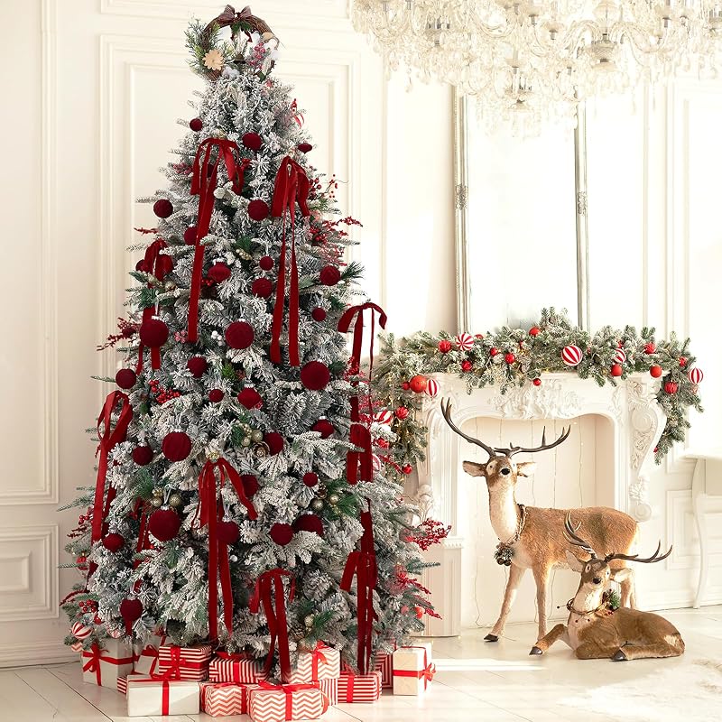 Velvet Christmas Ornaments Set 25pcs 2.36