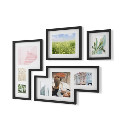Umbra Mingle Gallery Collage Picture Frame Set, Black