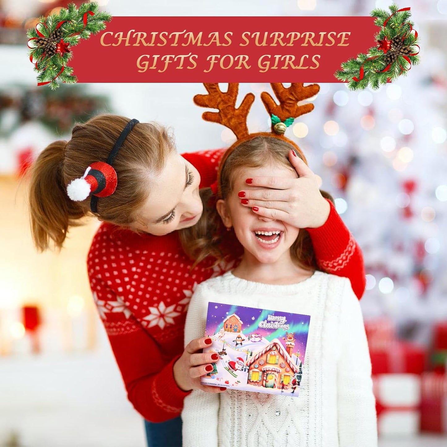Skiennix Christmas Advent Calendar - 24-Day Countdown with 2 DIY Charm Bracelet Kits