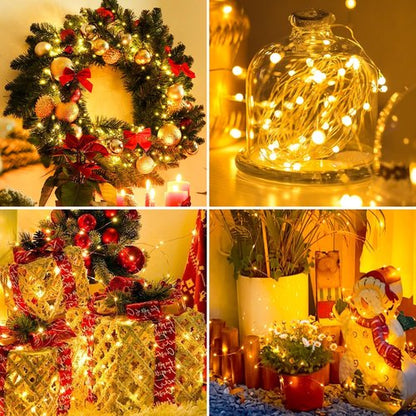 Fairdeer 6 Pack Fairy Lights Battery Operated - 7ft 20 Led Twinkle Lights 3 Modes, Bulk Mini String Lights Waterproof for Mason Jars Vases DIY Party Wedding Decoration Christmas -Warm White
