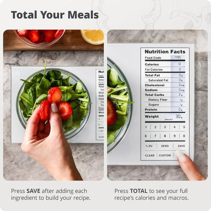 Greater Goods Food Scale - Nutrition Calculator for Meal Prep & Weight Loss | Compact 11lb Capacity, Silver