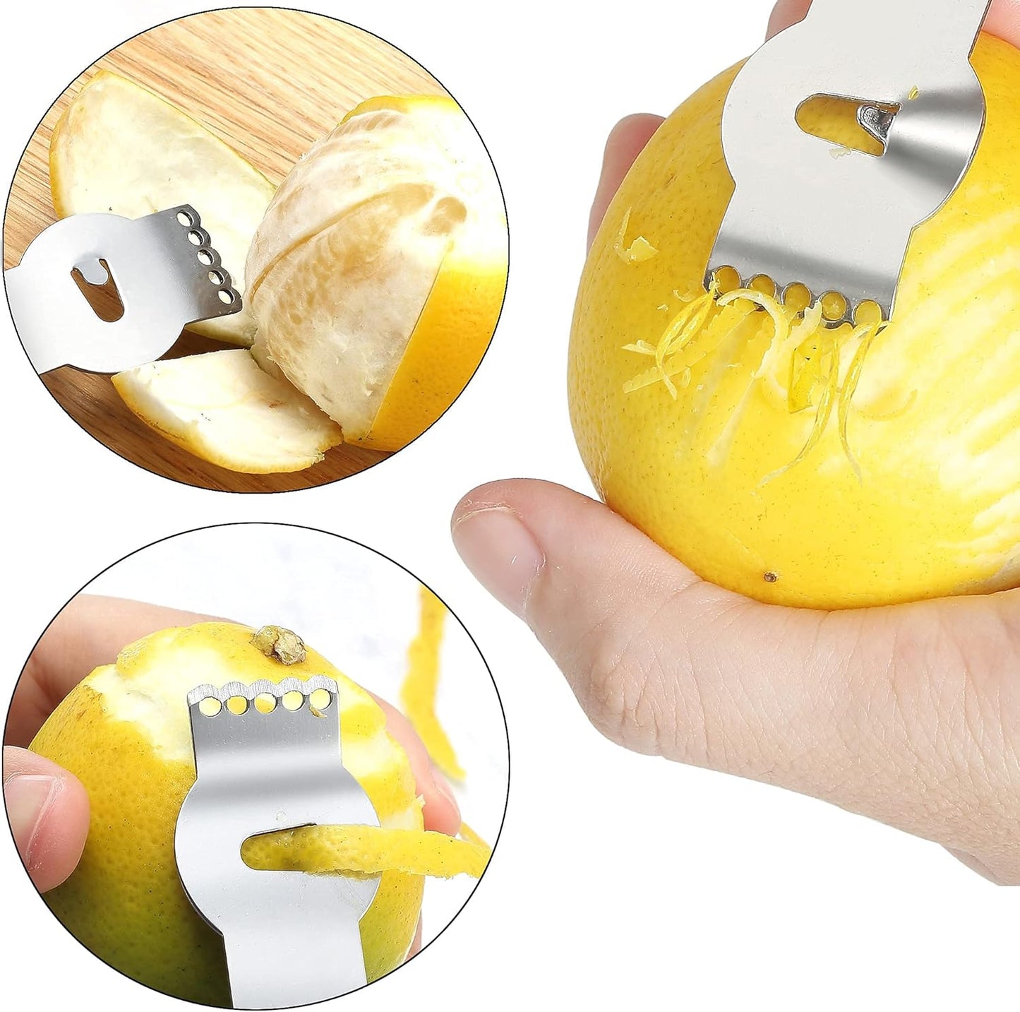 Tongjude Stainless Steel Cheese Grater Set - 5-Piece Kitchen Grater, Peeler & Zester with Cleaning Brush