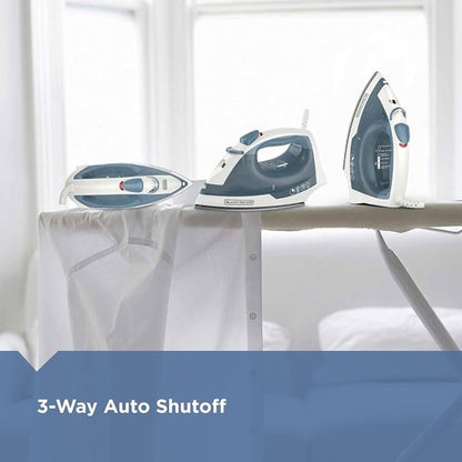 BLACK+DECKER Compact Steam Iron & Professional Steam Iron Bundle - Easy to Use & Efficient