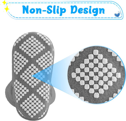Pro Goleem Fleece Baby Booties - Warm Cozy Slippers | Non-Slip Adjustable Newborn Shoes for Boys & Girls