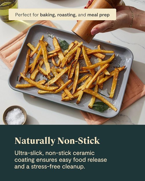 Caraway Mini Bakeware Set - Non-Stick, Non-Toxic Ceramic Coating - Compact Pans for Small Kitchens - Marigold