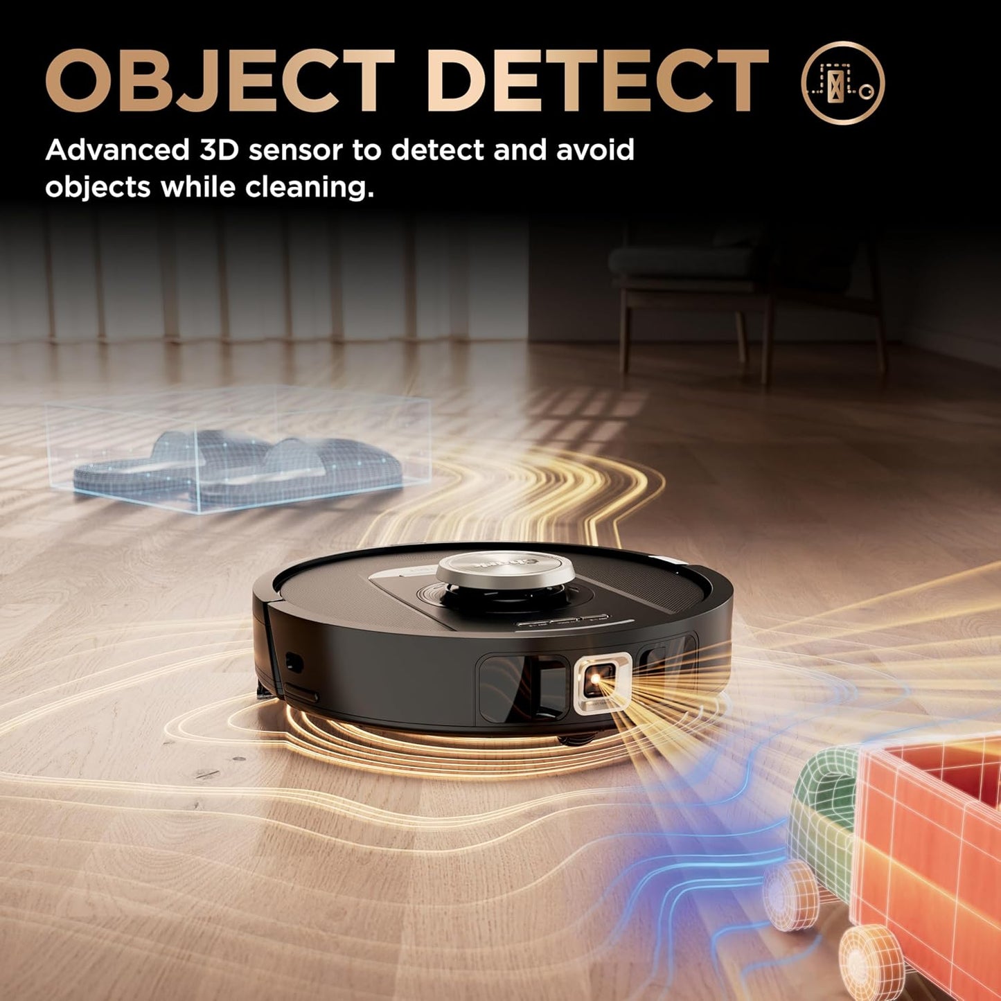 Shark Robot Vacuum & Mop Combo - PowerDetect NeverTouch Pro with Self-Emptying & Self-Clean Pad - Black