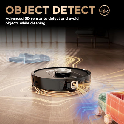 Shark Robot Vacuum & Mop Combo - PowerDetect NeverTouch Pro with Self-Emptying & Self-Clean Pad - Black