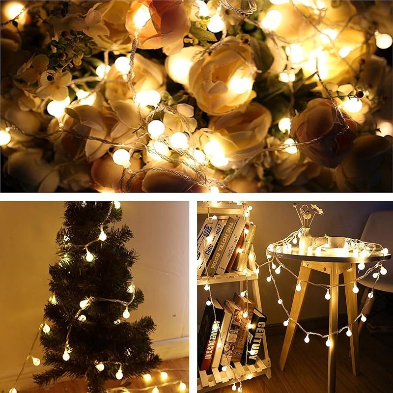 Warm White 20ft USB Powered Globe String Lights — 40 LED Fairy Lights for Indoor Outdoor Decor