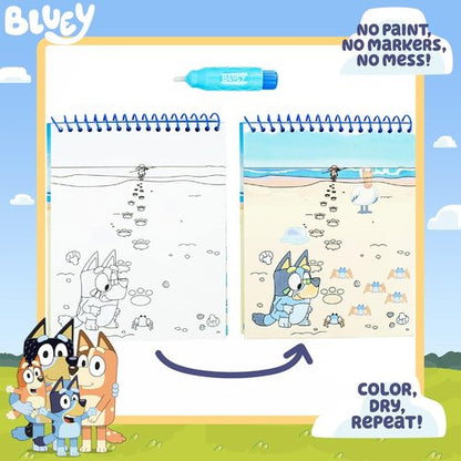 Horizon Group USA Bluey Aqua Art - Reusable Water Reveal Activity Pages for Mess-Free Drawing