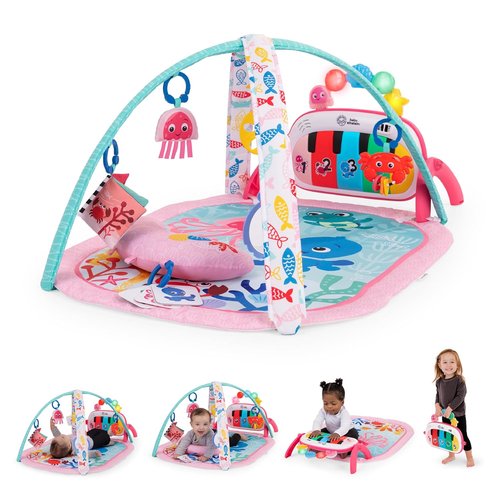 Baby Einstein Ocean Explorers 4-in-1 Kickin' Tunes Gym - Music & Language Discovery, Pink, 0+ Months
