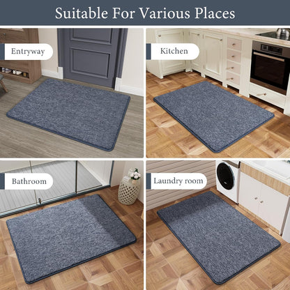Amearea Soft Area Rug - Chic Washable 2x3 Small Throw Rug for Bedroom, Hallway & Kitchen | Blue & White Non-Slip Design