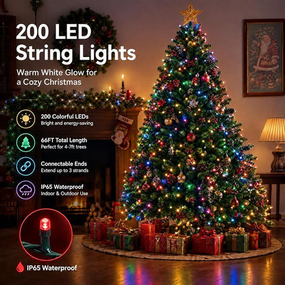 Dazzle Bright 132ft 400 LED Outdoor Christmas String Lights - 8 Modes, Waterproof