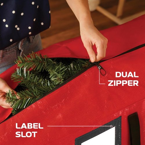 Large Christmas Tree Storage Bag | 9 Ft Heavy-Duty Waterproof Bag with Reinforced Handles & Full-Length Zipper