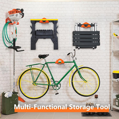 Reliahom Garage Organization - Heavy Duty Weed Eater Hanger | Garden Tool Organizer for Wall & Shed