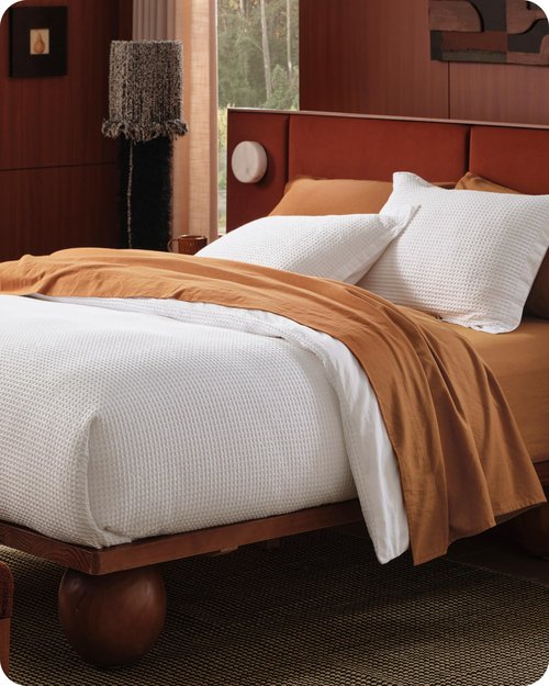Bedsure Cotton Duvet Cover King - 100% Cotton Waffle Weave Coconut White Duvet Cover King Size, PureWoven Breathable Bedding Set for All Season, 3 Pieces, 104"x90"