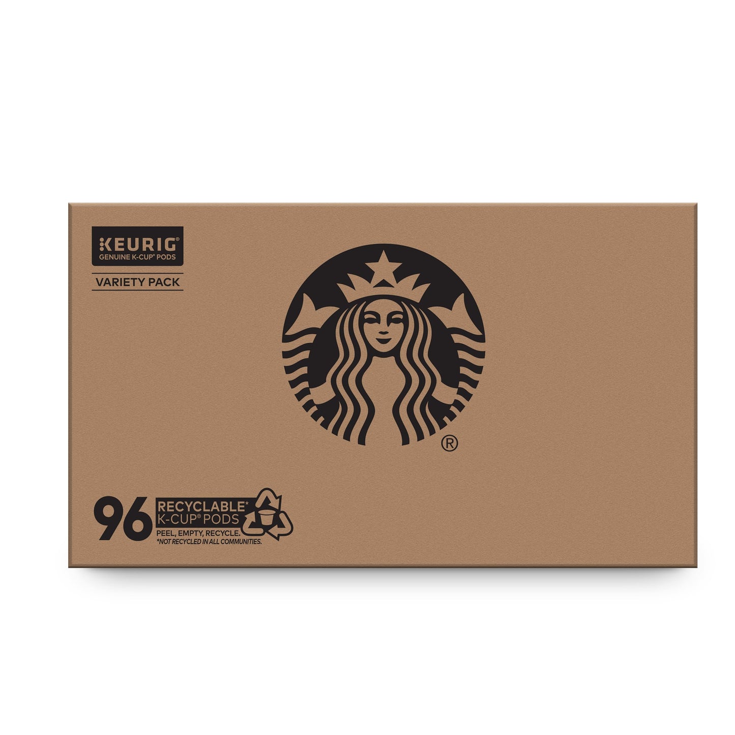 Starbucks K-Cup Coffee Pods, Medium Roast Coffee Variety Pack for Keurig Brewers, 100% Arabica, 1 Box (96 Pods)