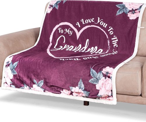 Grandma Blanket - Thoughtful Birthday & Christmas Gifts for Grandma | Cozy & Warm Keepsake