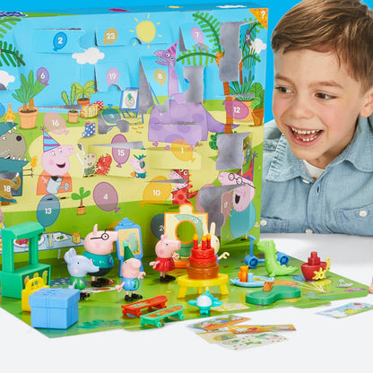 Peppa Pig Advent Calendar - George's Party with 24 Surprise Toys & Stickers | Perfect for Kids 3+