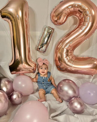 Rose Gold Number 11 Balloon - 40 Inch 11th Birthday Decorations for Girls & Boys