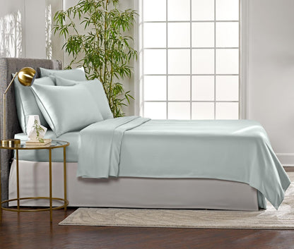 Pure Bamboo King Sheets - Luxuriously Soft & Cooling 100% Organic Viscose Bed Set | Sea Glass Color (Pack of 2)