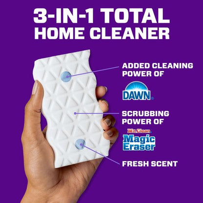 Mr. Clean Magic Eraser Foaming Sponge, All Purpose Cleaner, Dawn Cleaning Power, Wall Cleaner, Sneaker Cleaner, Oven Cleaner, Kitchen, Bathroom, Shower Cleaning Supplies, Scrubber, Ultra Foamy, 5ct