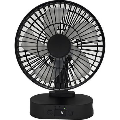 PLSNCFSM USB Small Mini Quiet Desk Fan 6-Inch Size, 5-Speed Adjustable Wind Strength with Digital Display, 3-Level Timer Auto Shut-Off, and 90-Degree Rotation (Black)