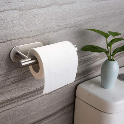 YIGII Toilet Paper Holder Self Adhesive - Adhesive Toilet Roll Holder no Drilling for Bathroom Stainless Steel Brushed