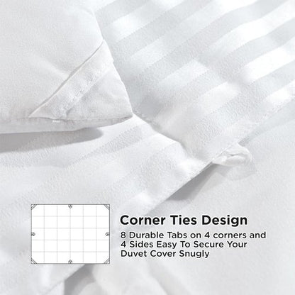 Bedsure Duvet Insert - Lightweight Quilted Cooling Comforter | Down Alternative, Queen Size, White, 88x88 Inches