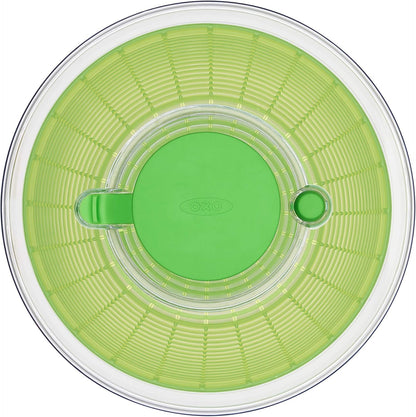 OXO Good Grips Salad Spinner - Large Green Lettuce & Fruit Washer, BPA-Free, Easy One-Hand Pump