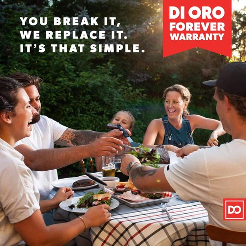 DI ORO Silicone Spatula Set - Heat-Resistant Rubber Kitchen Spatulas for Baking & Cooking - 600°F, BPA Free (3pc, Black)