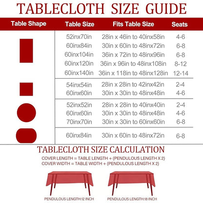 Christmas Nativity Tablecloth 60 x 120 Inch Rectangular - Black Snowflake Star Angel Manger Border