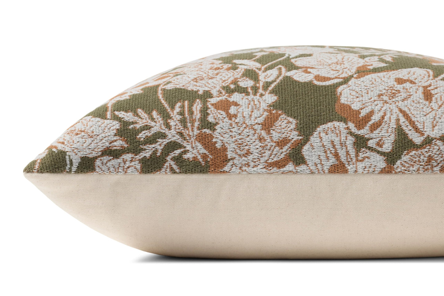 Loloi Chris Loves Julia Matilda Collection PCJ0031 Olive/Orange 18'' x 18'' Cover w/Down Pillow