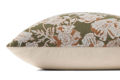 Loloi Chris Loves Julia Matilda Collection PCJ0031 Olive/Orange 18'' x 18'' Cover w/Down Pillow