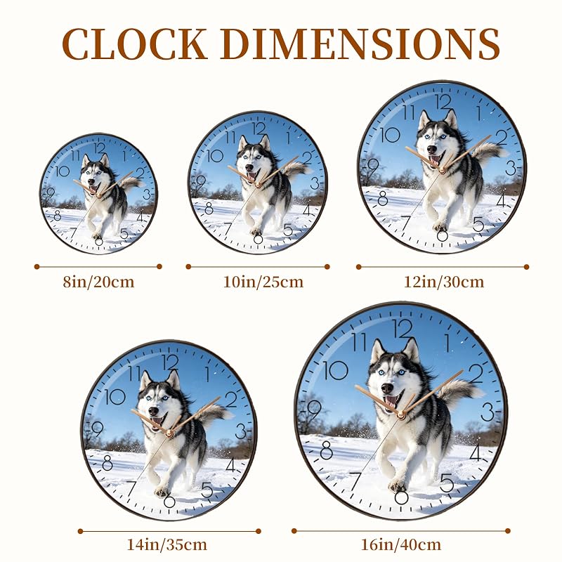 Personalized Photo Clock - Custom Round Wall Clock with Logo, Text & Names