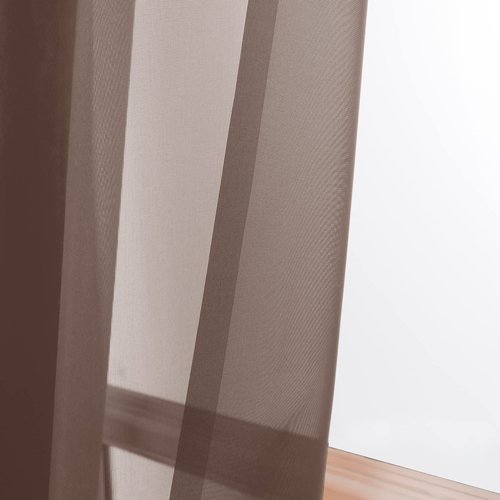 OWENIE Sheer Curtains, Chocolate Sheer Curtains 78 inch Length 2 Panels Set, Rod Pocket Voile Fimly Sheer Drapes for Living Room/Bedroom, 2pcs, Each 42" W x 78" L