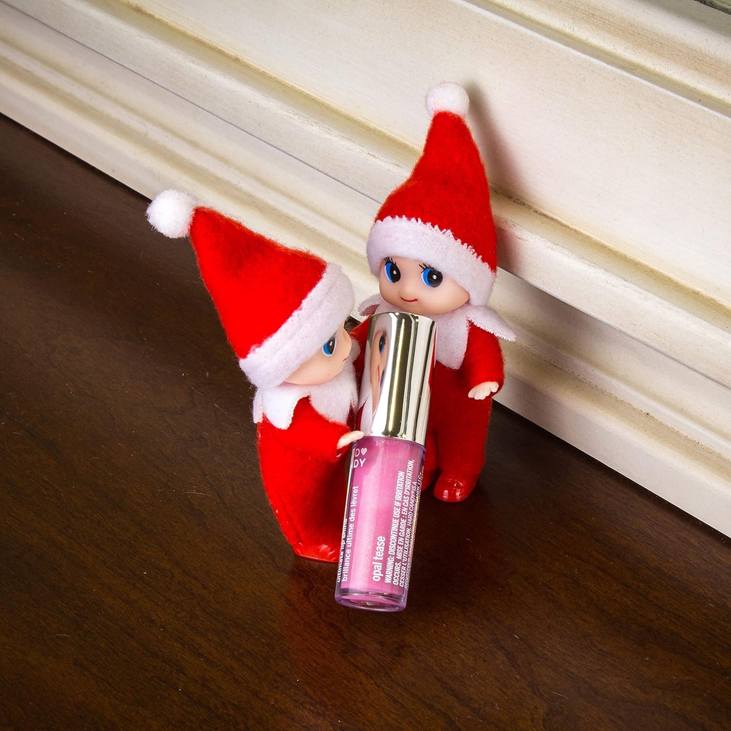 Regine Switzerland Christmas Baby Elf Doll - Adorable Red Jumpsuit for Holiday Cheer