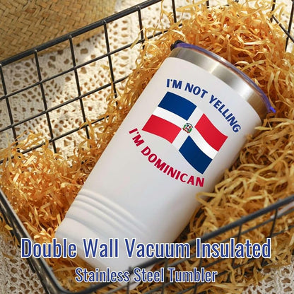 20 oz Stainless Steel Insulated Travel Mug - Dominican Gifts & Dominican Republic Flag