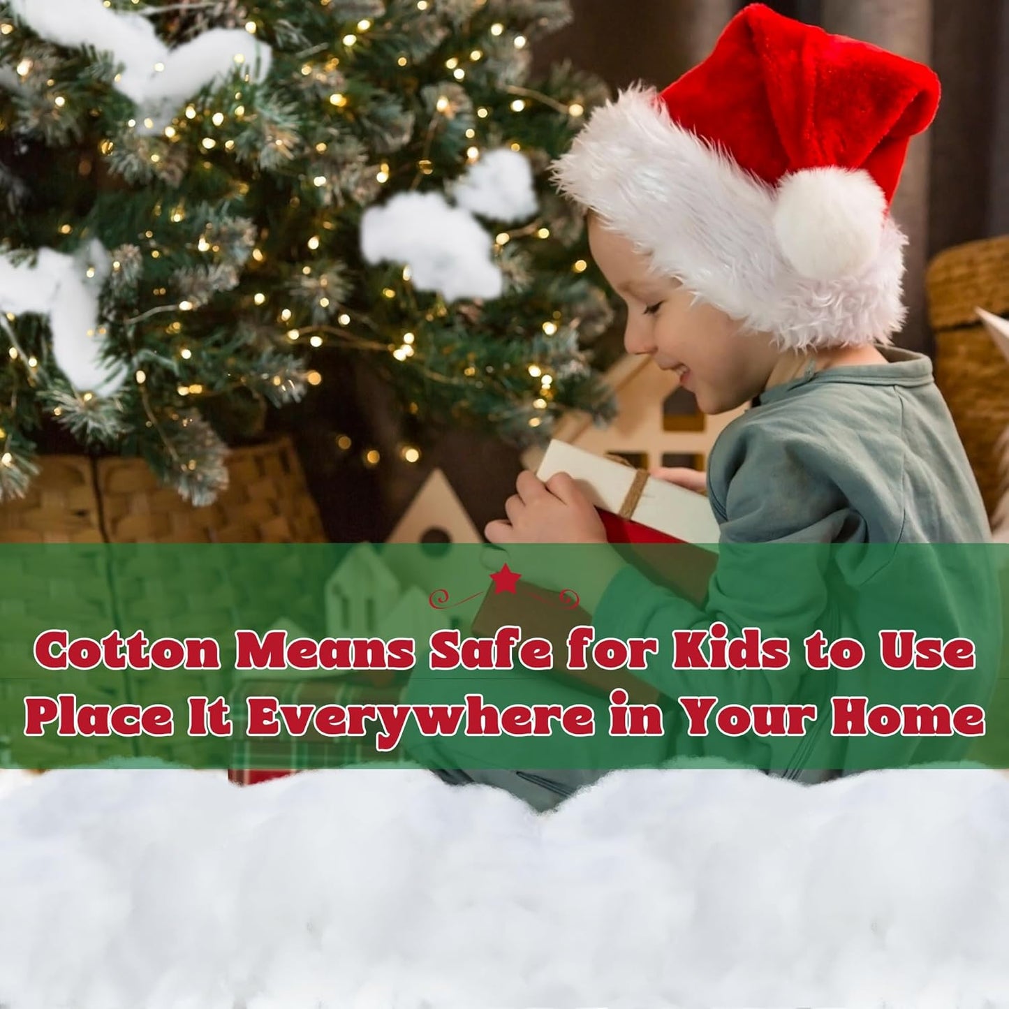 QZYL Snow Fluff | 18 Oz Vacuum Packaged Artificial Snow for Christmas Decor & Winter Displays