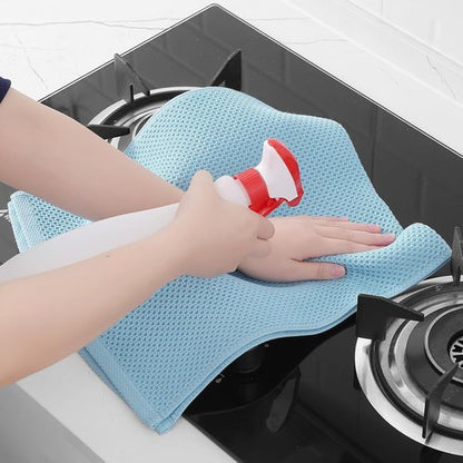Homaxy Kitchen Dish Towels - Ultra Soft 100% Cotton Waffle Weave, Quick Drying | 13 x 28 Inches, 12-Pack, Sky Blue