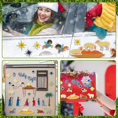 Nativity Scene Refrigerator Magnets Set - 26 Pcs, Variation: Cute