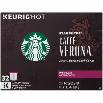 Starbucks Coffee K-Cup Pods, Caffe Verona, 32 CT