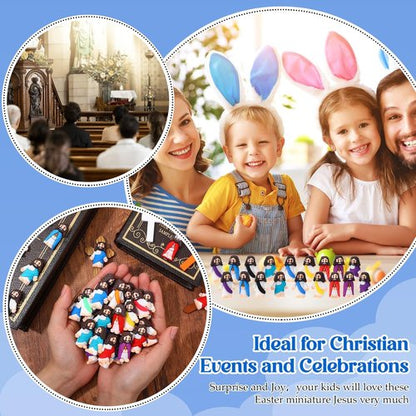 Bememo 200 Pcs Mini Jesus Figurines - Perfect Pocket Toys for Easter Celebrations & Religious Favors