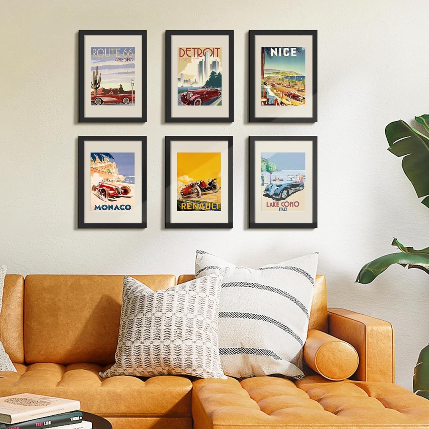 Upsimples A3 Picture Frame Set of 5 - Display 8.3x11.7 Photos with Mat or 11.7x16.5 Without | Black Wall Gallery Frames